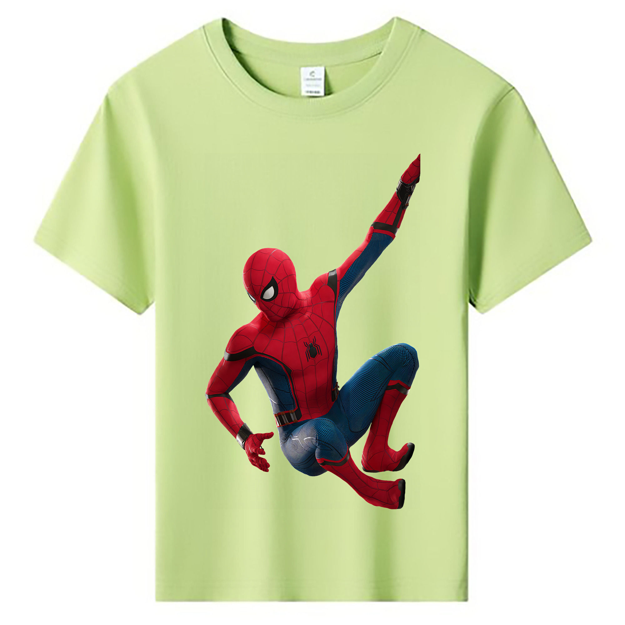 （画像用） Spider Man スパイダーマン 綿100％キッズTシャツ（フロントプリント）